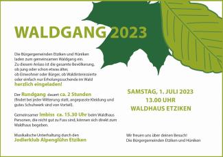 Flyer Waldgang 2023